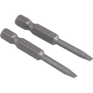 Ponteira/bits fenda, encaixe sextavado 1/4" x 50 mm, cartela com 2 peças, VONDER