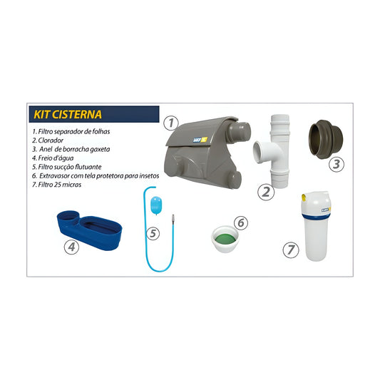 Conjunto de Acessórios para Cisterna de Água da Chuva Bakof