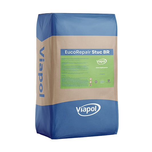 EucoRepair STUC BR Viapol massa polimérica monocomponente para correção e proteção de superfície de concreto