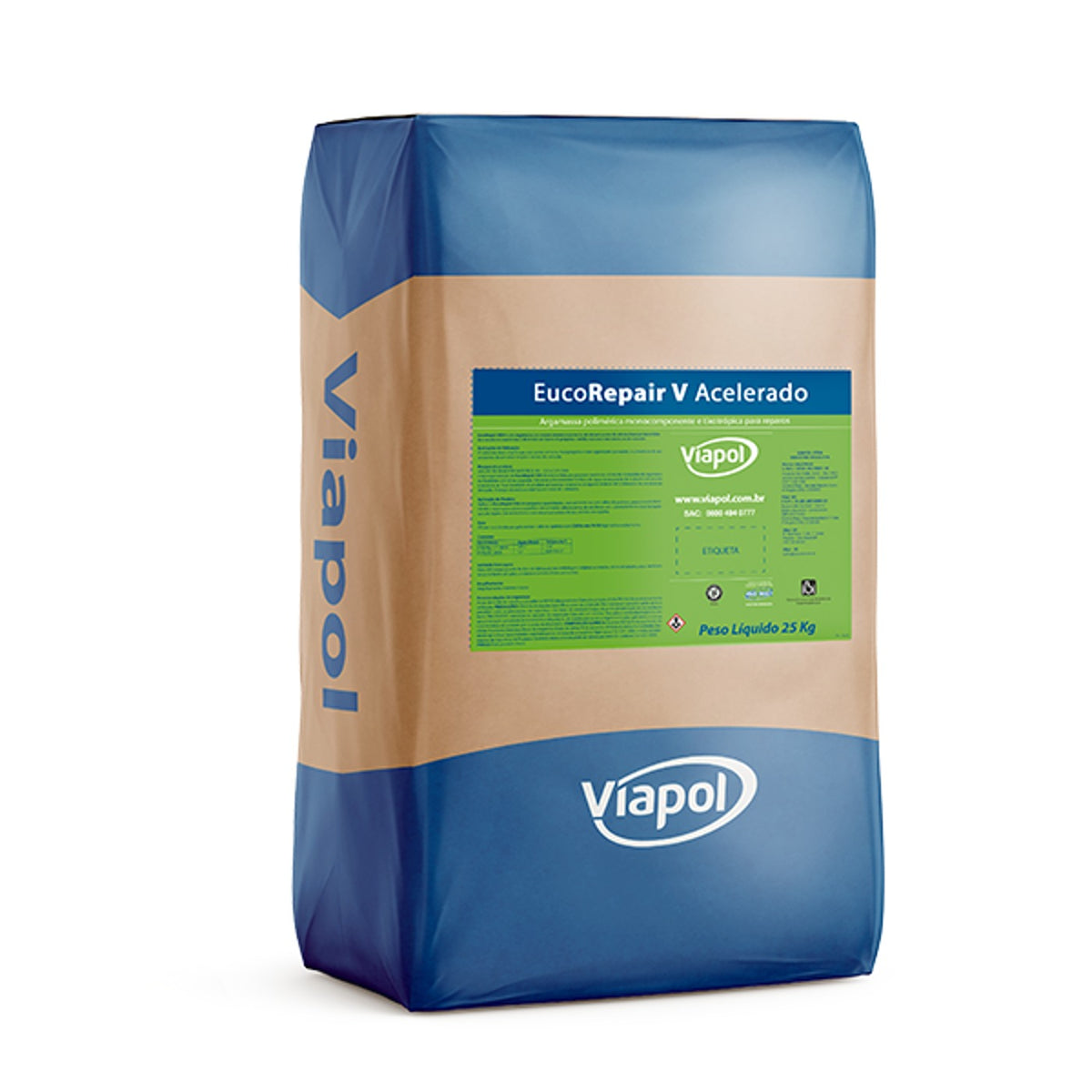 EucoRepair V Acelerado Viapol reparo de concreto com liberação em 2 horas para área industrial e pavimento