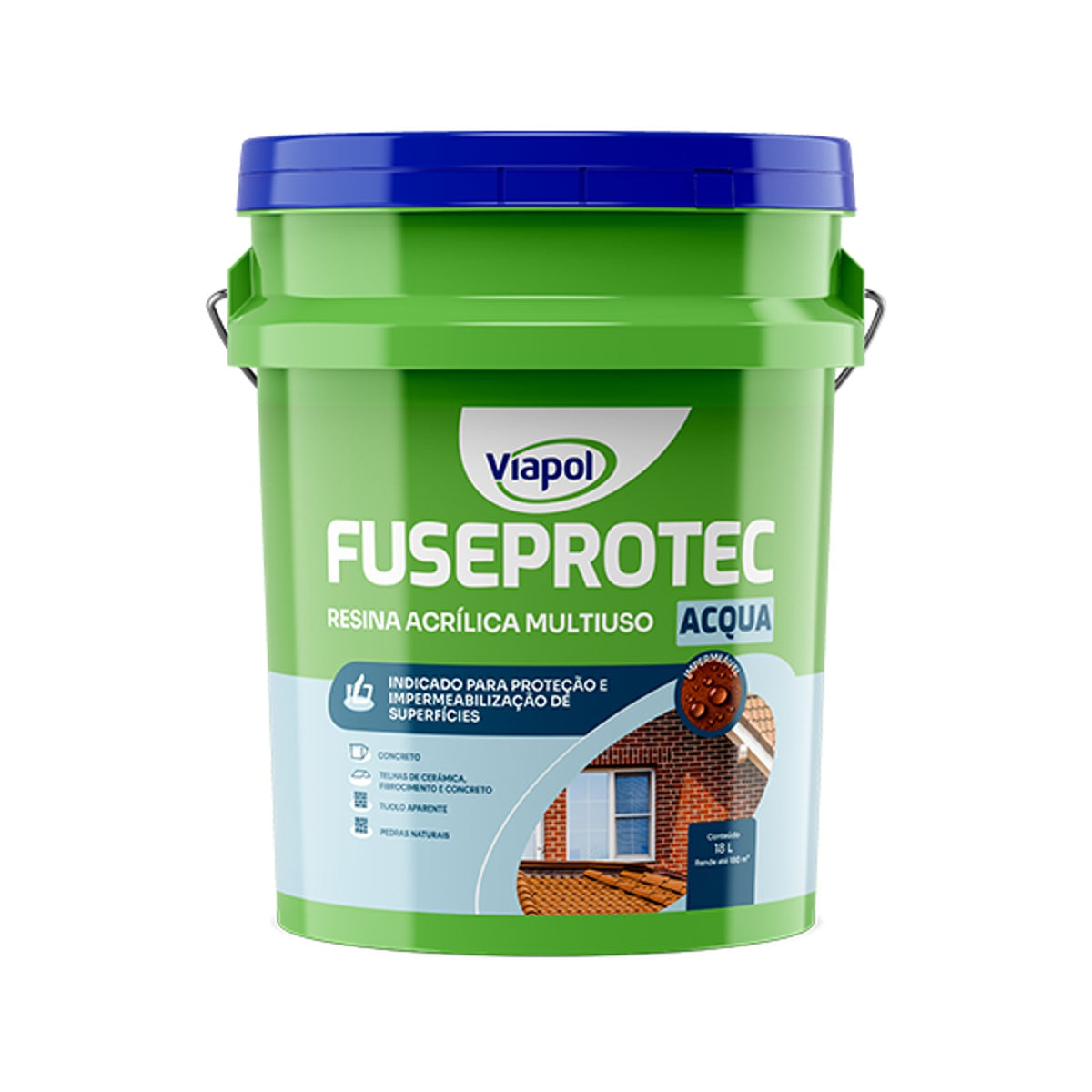 Fuseprotec Acqua Viapol verniz acrílico monocomponente para tijolo à vista, telha e pedra natural