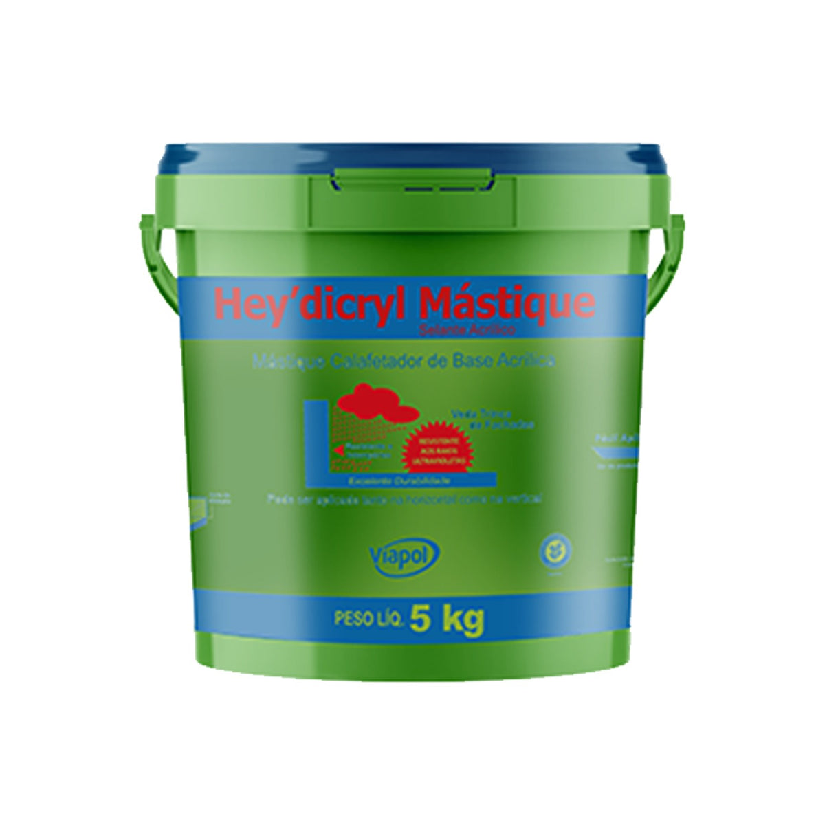 Hey'Dicryl Viapol massa acrílica flexível para calafetar trinca, fissura e vão de drywall