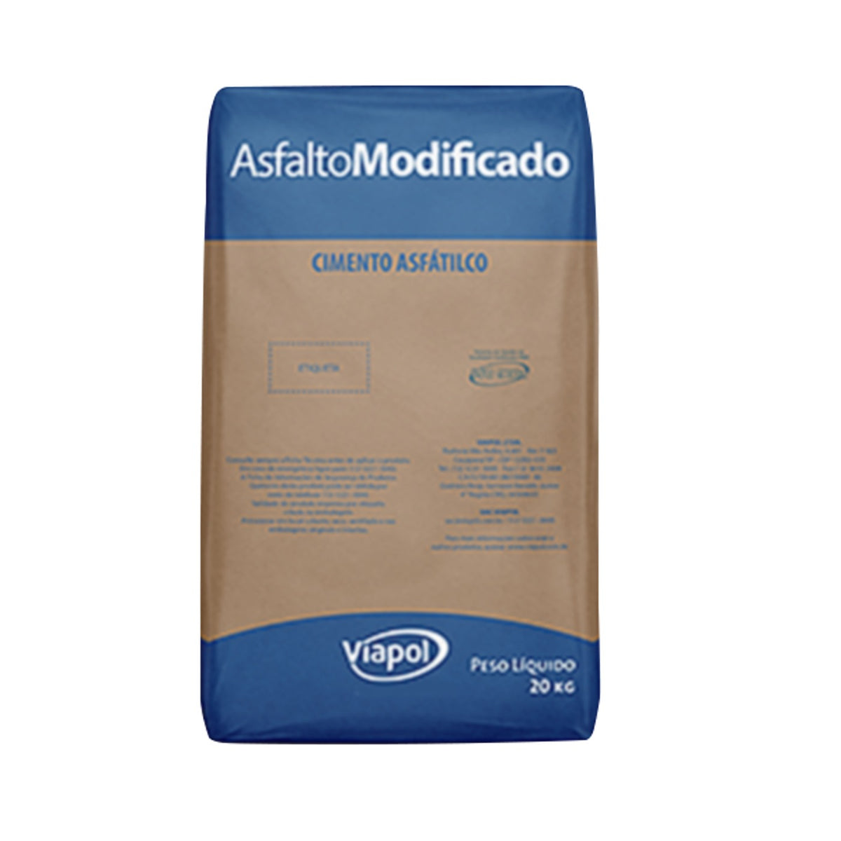 NBR Asfalto Modificado III Viapol cimento asfáltico em bloco de 15 kg ou saco de 25 kg para manta e laje