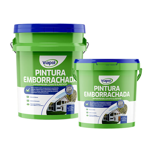 Pintura Emborrachada Viapol tinta emborrachada fosca com efeito gota para fachada e parede externa