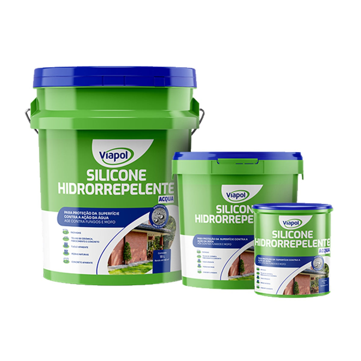 Silicone Hidrorrepelente Acqua Viapol repelente de água incolor para concreto, tijolo e pedra natural