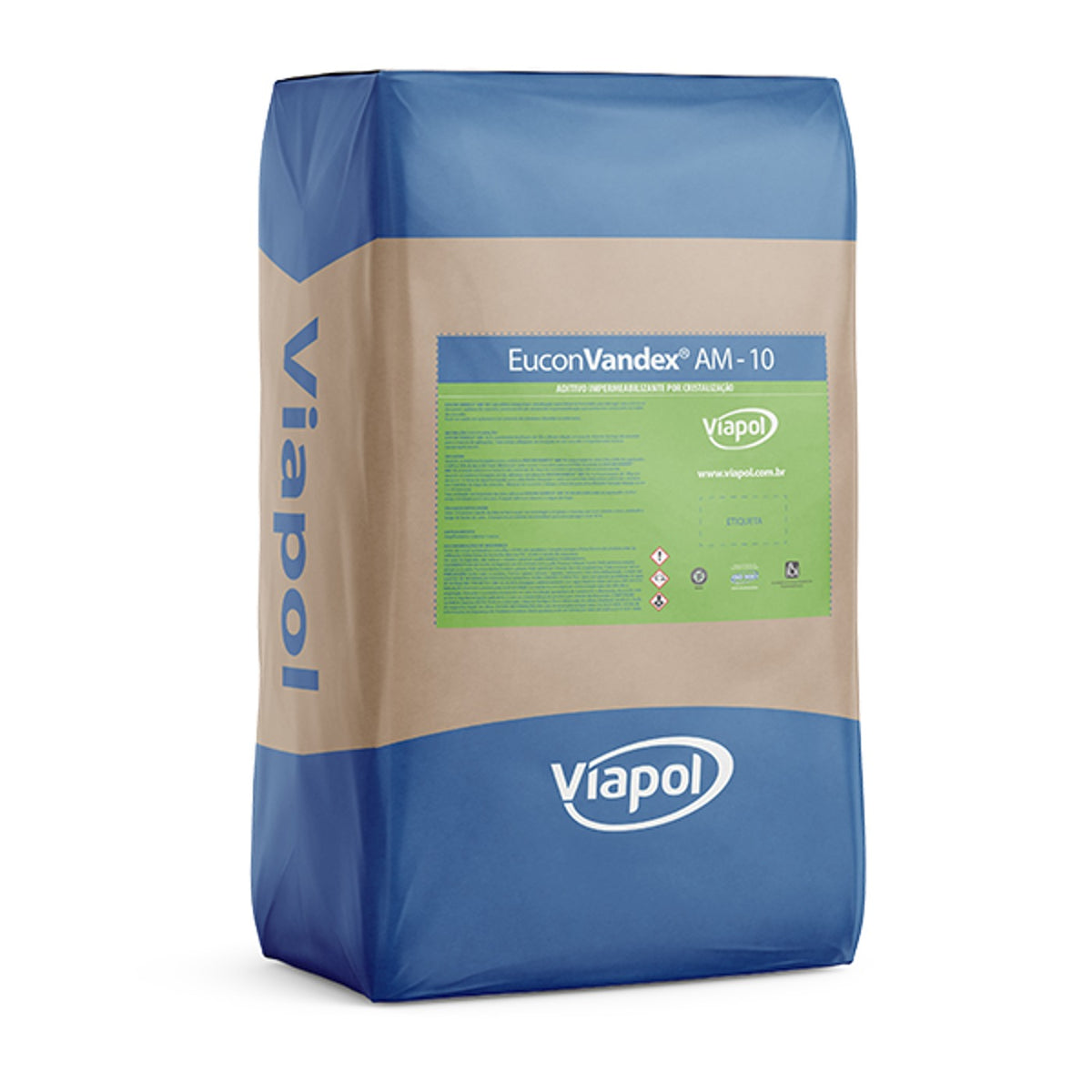 Eucon Vandex AM-10 Viapol aditivo cristalizante em pó que torna o concreto estanque sob pressão hidrostática