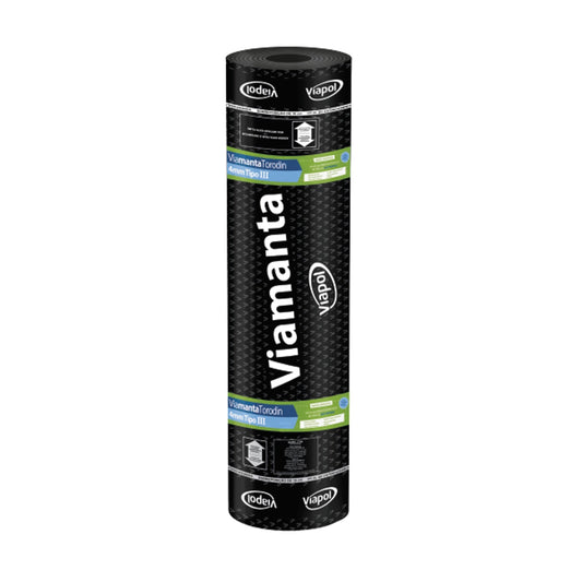 Manta impermeável Viamanta Torodin Viapol 3 ou 4 mm para laje, jardineira, rampa e caixa d'água elevada