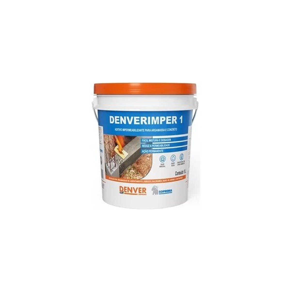 Aditivo impermeabilizante Denverimper 1 para concreto e argamassa