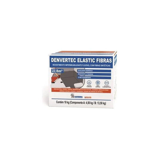Argamassa polimérica Denvertec 540 Fibras para impermeabilização 18 kg