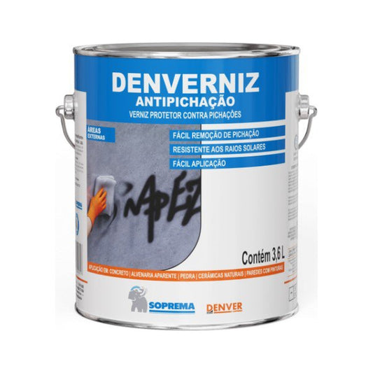 Verniz antipichação Denverniz Denver para muros e fachadas 3,6 L