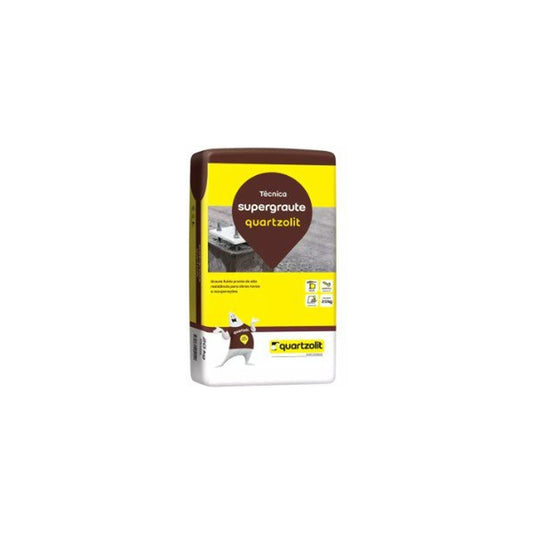 Graute fluido Super Graute Quartzolit para ancoragem e reparo 25 kg