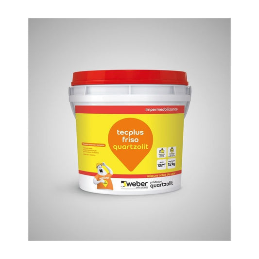 Impermeabilizante acrílico Tecplus Friso Quartzolit para frisos e fachadas 12 kg