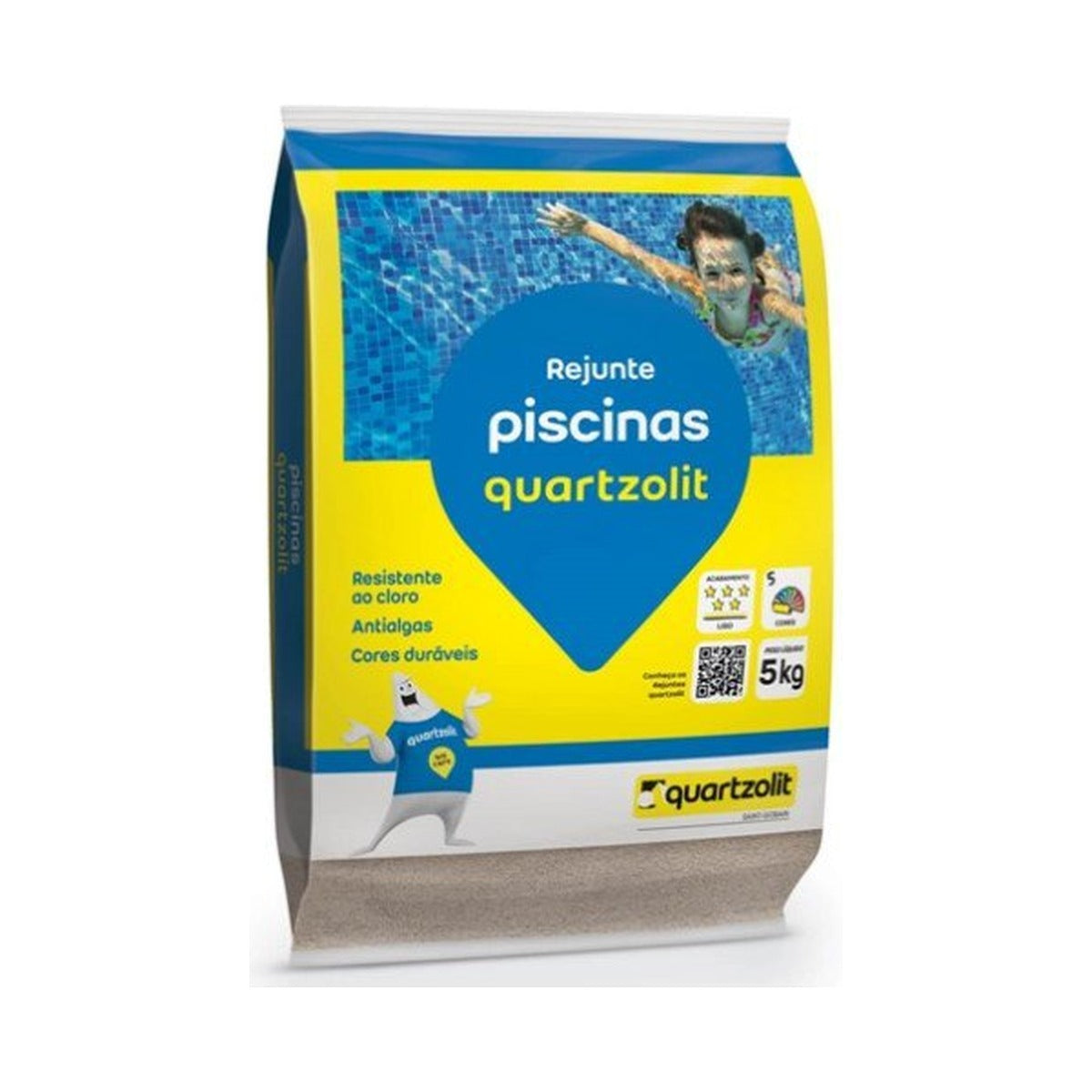 Rejunte Piscina Quartzolit resistente ao cloro para áreas submersas