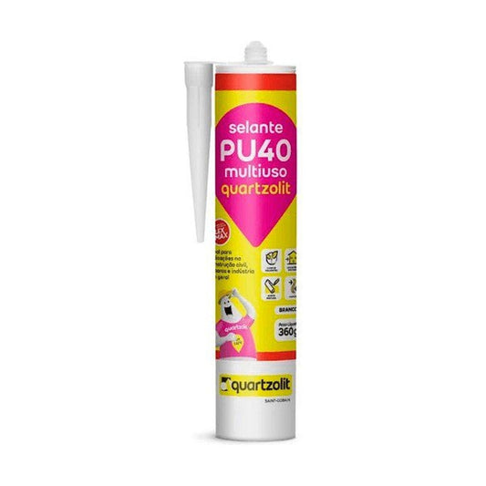 Selante poliuretano PU 40 Multiuso Quartzolit para juntas e fissuras 360 g