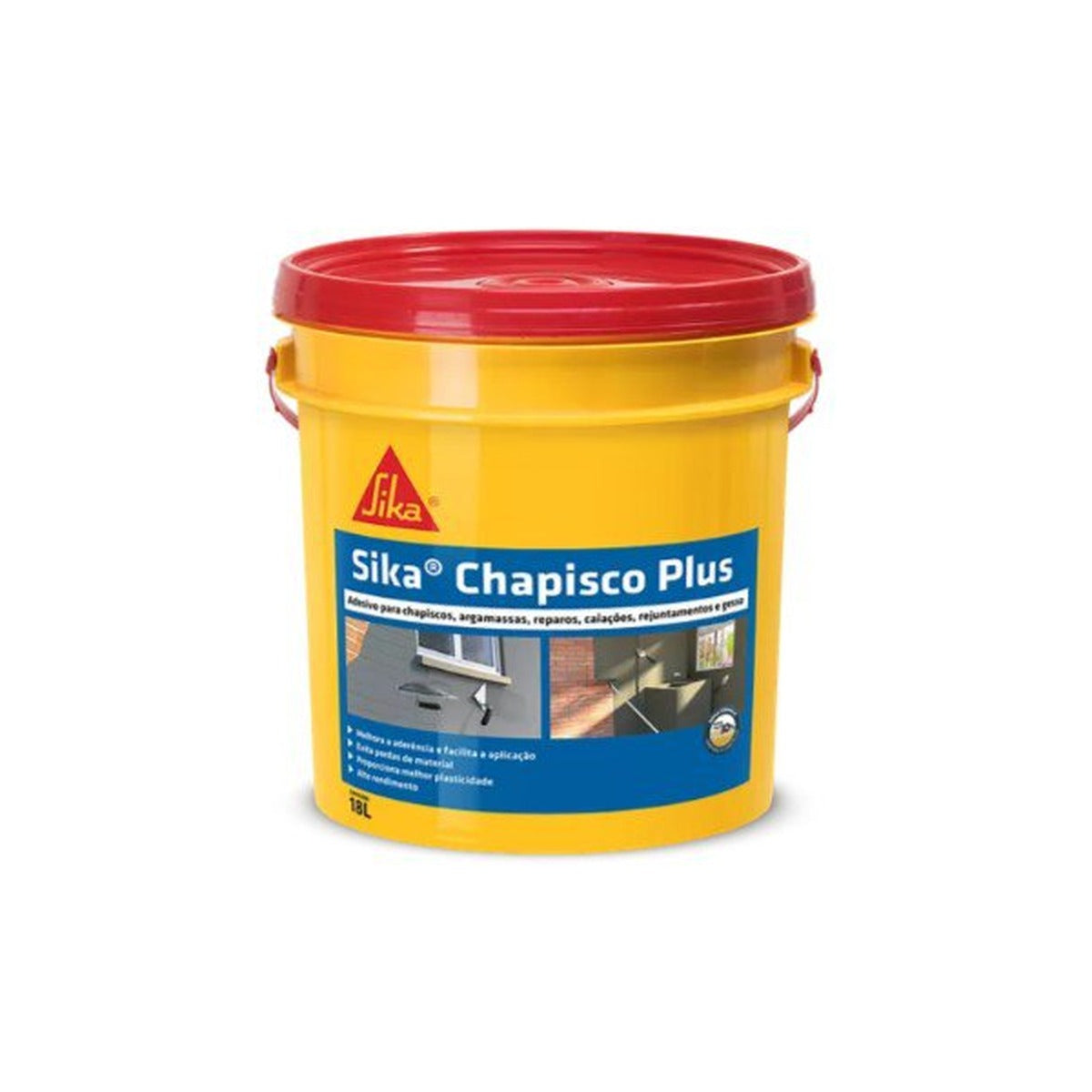 Adesivo sintético Sika Chapisco Plus para chapisco e argamassa 18 L