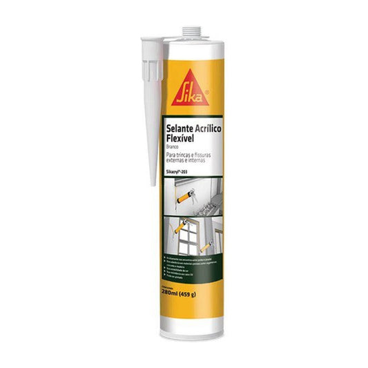 Selante acrílico Sikacryl-203 branco para juntas e trincas