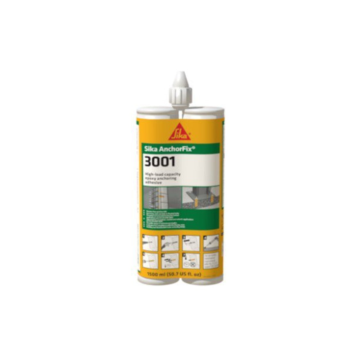 Chumbador químico epóxi Sika AnchorFix 3001 para ancoragens
