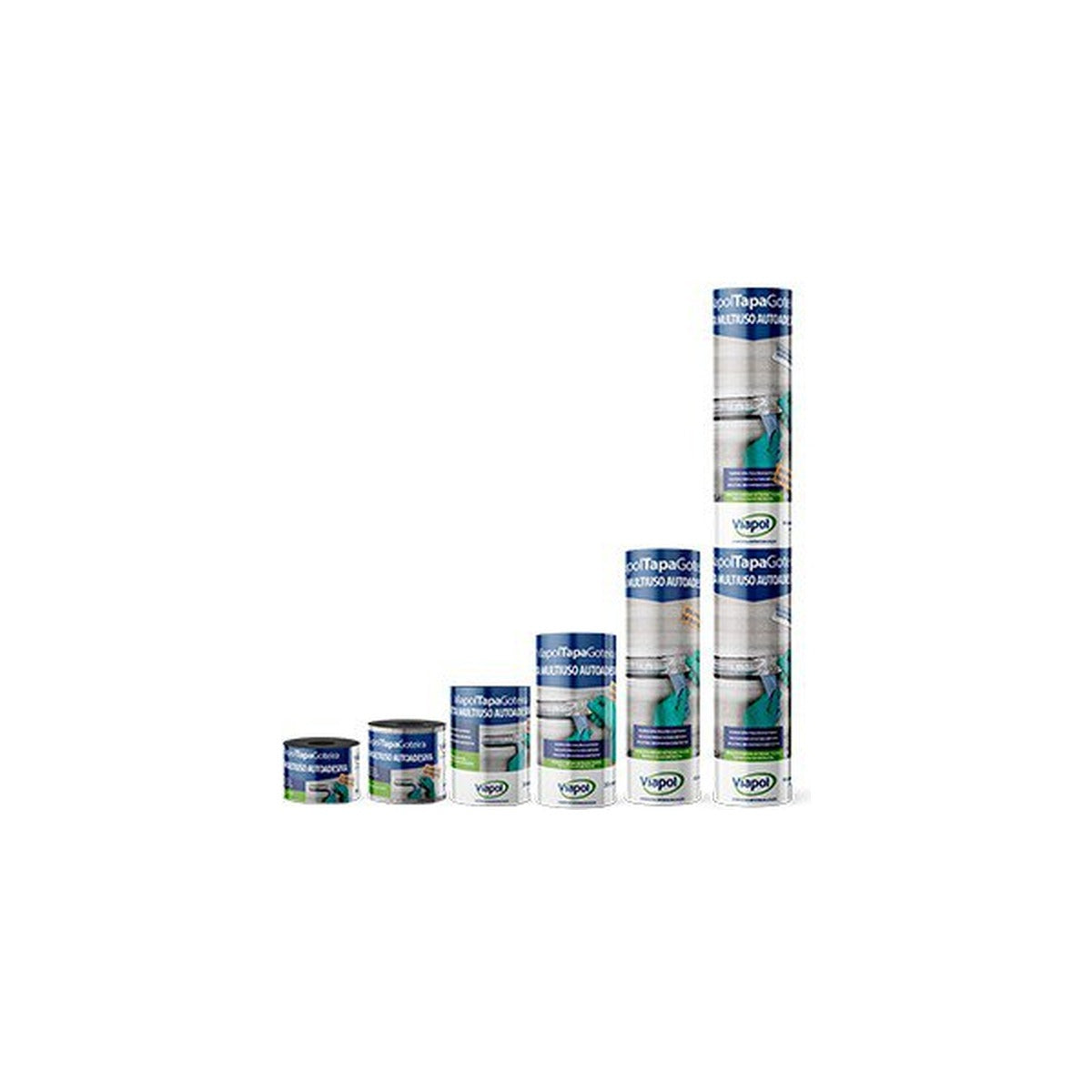 Fita autoadesiva flexível Viapol Sleeve tapa goteira para telhados e calhas
