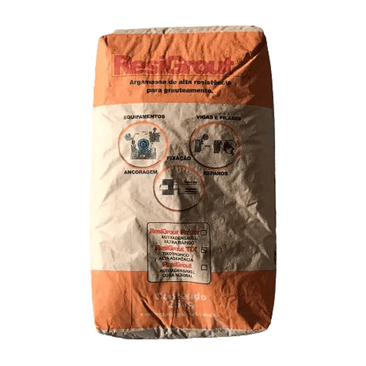 Argamassa tixotrópica ResiGrout Tix Resimat para reparo e nivelamento de concreto 25 kg