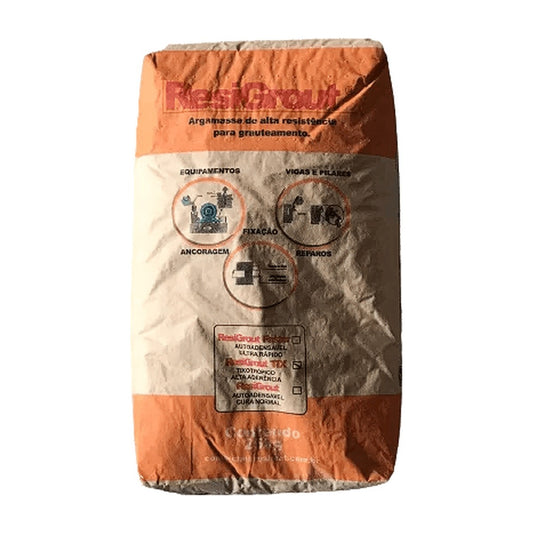 Argamassa tixotrópica ResiGrout Tix Resimat para reparo e nivelamento de concreto 25 kg