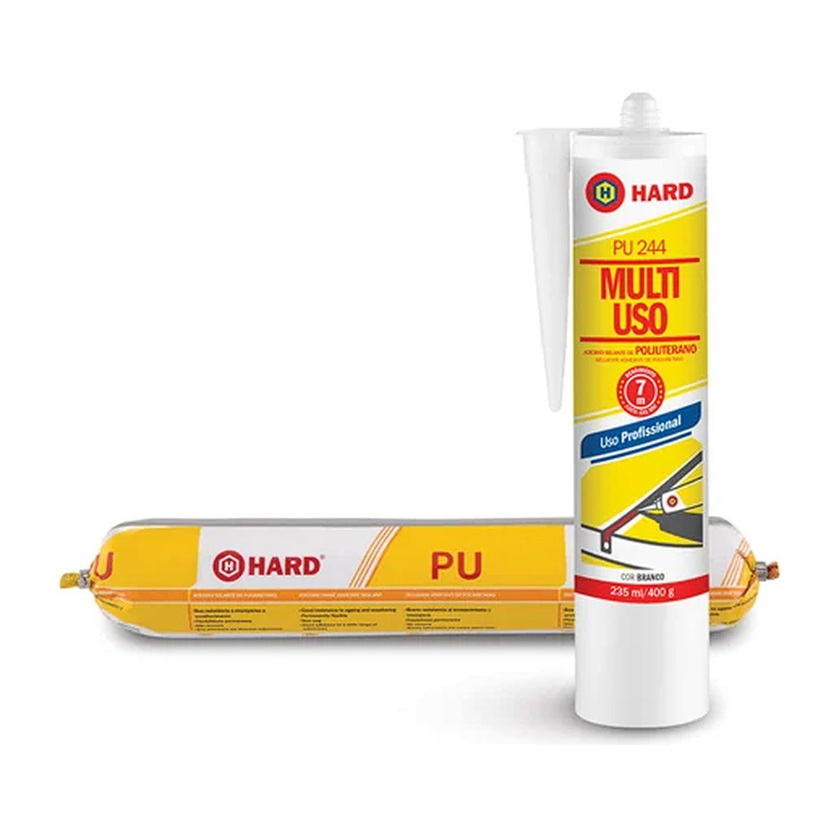 Selante poliuretano PU 40 cinza Hard 244 para juntas de dilatação 600 ml