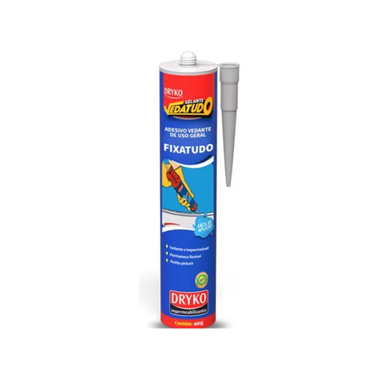 Selante adesivo MS Dryko Fixa Tudo branco para fixação e vedação 400 g
