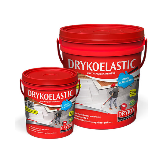 Manta líquida cimentícia flexível Drykoelastic para lajes e piscinas
