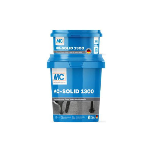 Adesivo epóxi fluido MC-Solid 1300 para colagem estrutural 1 kg