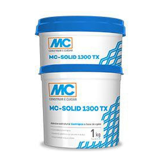 Adesivo epóxi estrutural tixotrópico MC-Solid 1300 TX para colagem e ancoragem 1 kg