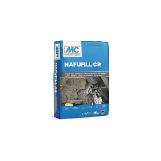 Argamassa de reparo estrutural Nafufill CR com inibidor de corrosão 25 kg