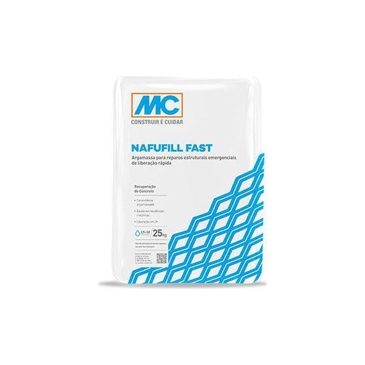 Microconcreto Nafufill Fast para reparos rápidos em pavimentos 25 kg