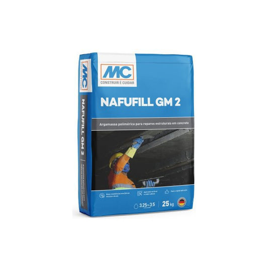 Argamassa polimérica Nafufill GM 2 para reparo estrutural 25 kg