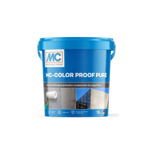 Verniz acrílico base água MC-Color Proof Pure para proteção de concreto aparente 18 kg