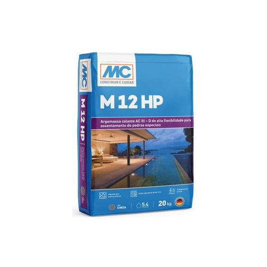 Argamassa colante AC III D M 12 HP MC Bauchemie para pedras especiais