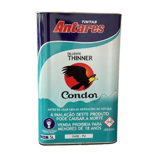 Thinner PU Condor diluente para tintas e vernizes poliuretano 5 L