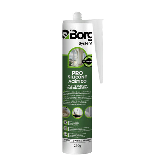 Silicone acético Q-Borg selante monocomponente para vedação 240 g