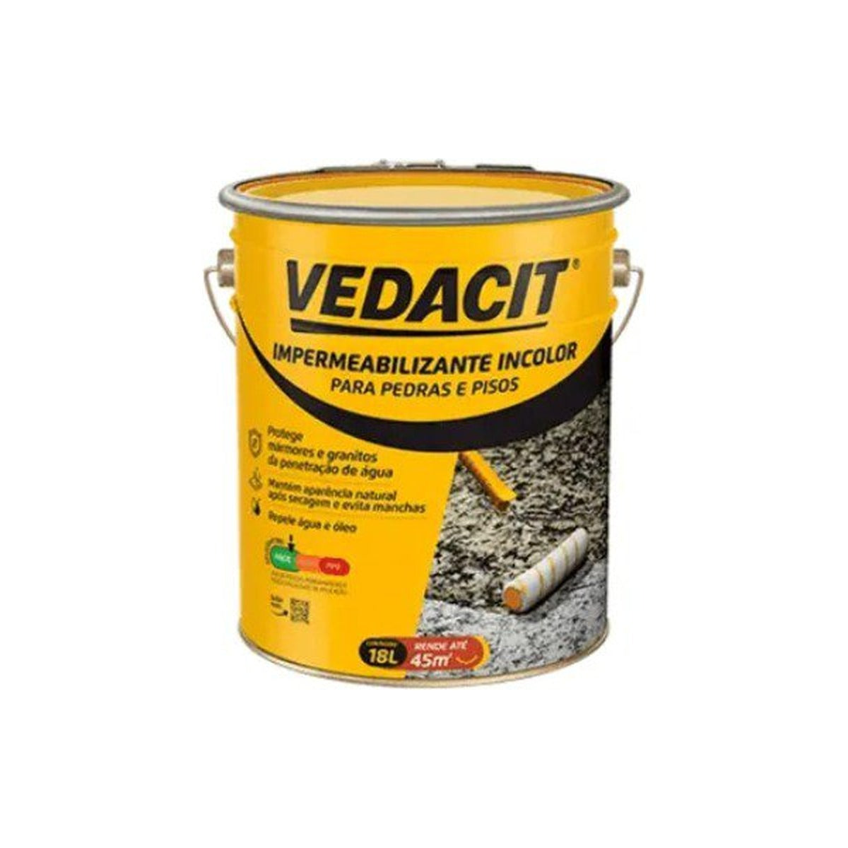 Impermeabilizante incolor Vedacit Acquella Stone para pedras e cerâmicas 18 L