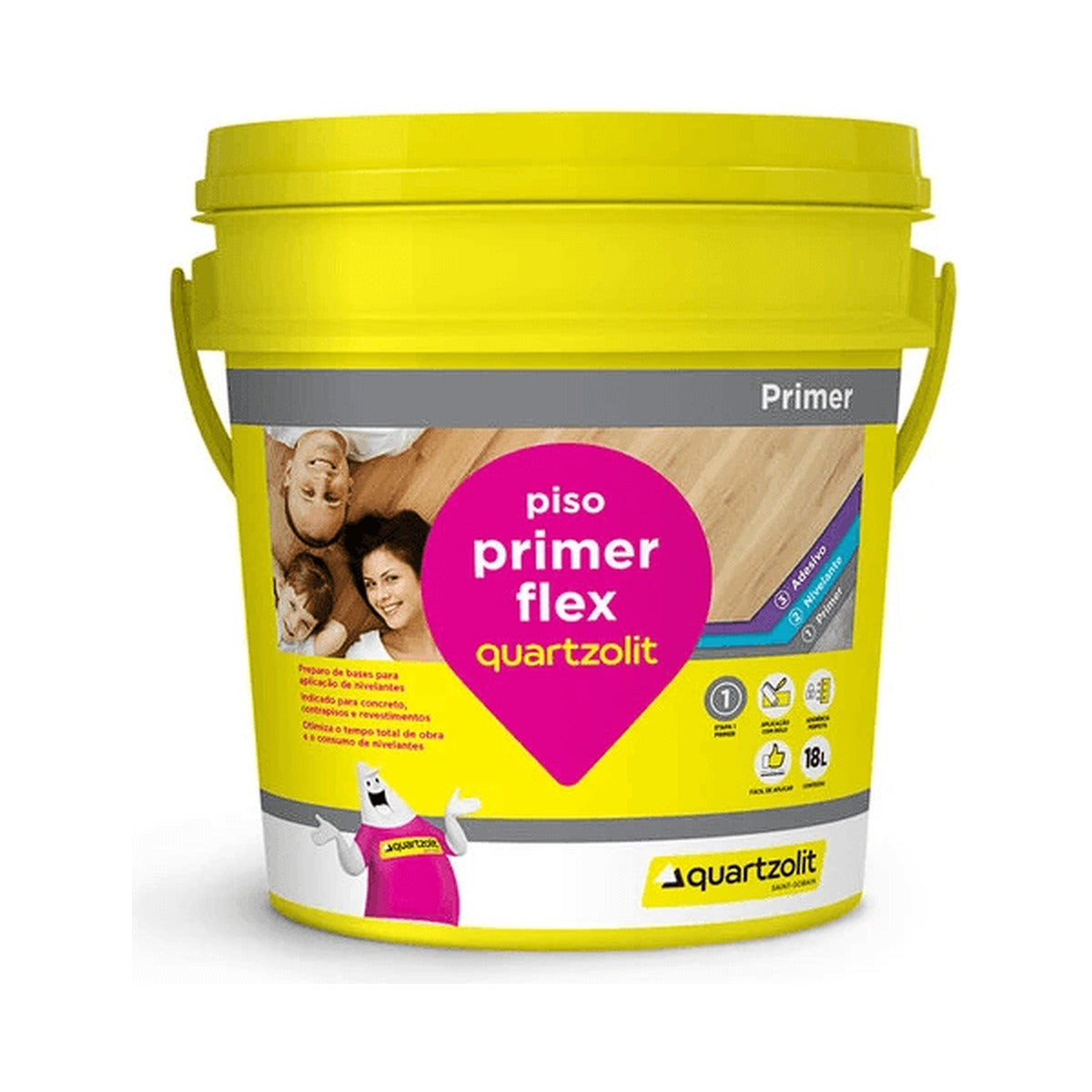 Primer acrílico Primer Flex Quartzolit para preparação de substratos 3,6 L