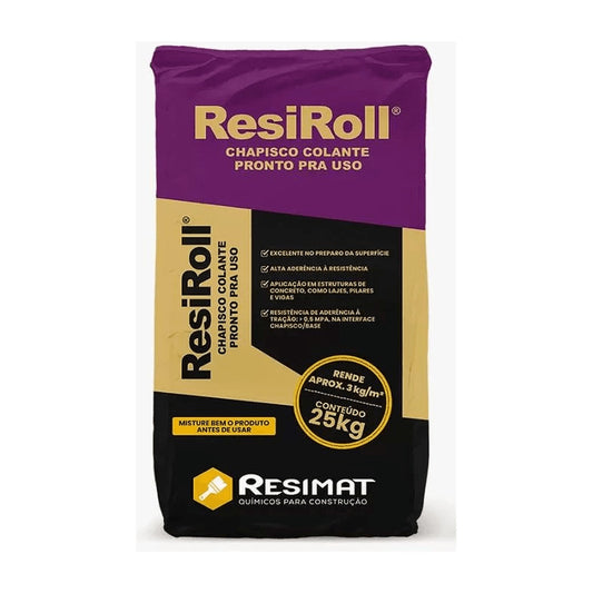 Chapisco colante Resiroll Resimat para superfícies lisas 25 kg