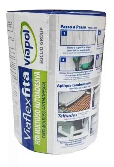 Viaflex Fita Branca 45Cm X 10M Caixa 4Un Viapol